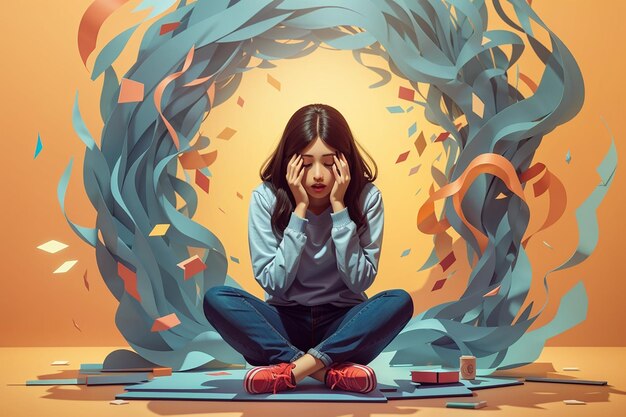 Illustration du concept d'anxiété