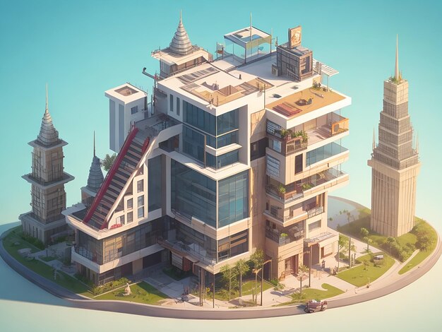 illustration du concept de bâtiment