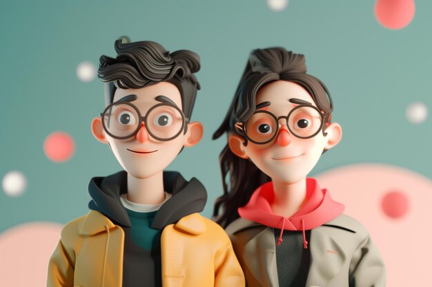 Illustration du concept de couple 3D