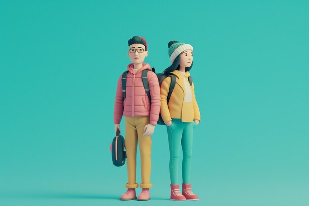 Illustration du concept de couple 3D