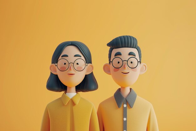 Illustration du concept de couple 3D