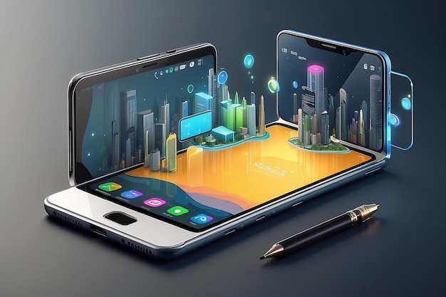 Illustration du concept du smartphone