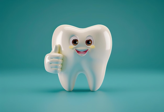 L'illustration du concept d'hygiène buccale de Happy Cartoon Tooth