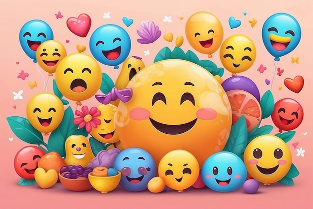 Illustration du concept de la journée mondiale des emoji