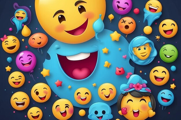 Illustration du concept de la journée mondiale des emoji