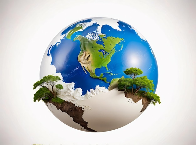Illustration du concept de la journée de la terre de la planète verte Terre