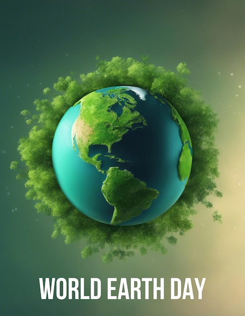 Illustration du concept de la Journée de la Terre de la planète verte
