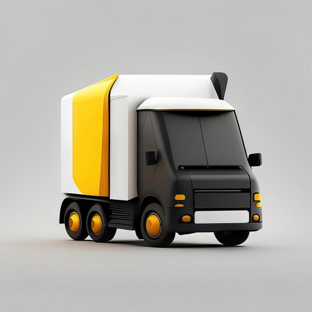 Photo illustration du design du camion minimaliste