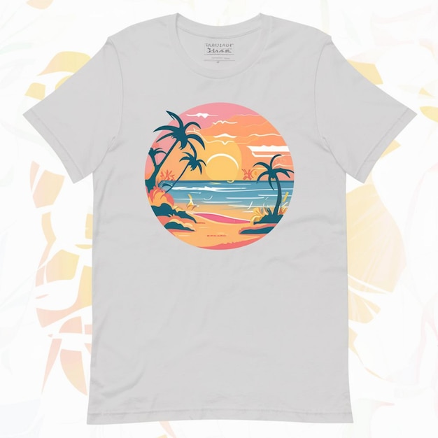 Illustration du design du T-shirt sur fond blanc