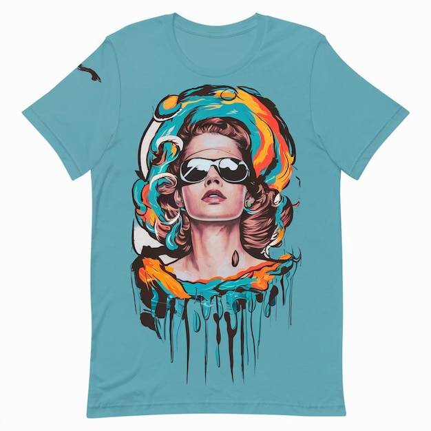 Illustration du design du T-shirt sur fond blanc