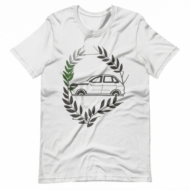 Illustration du design du T-shirt sur fond blanc