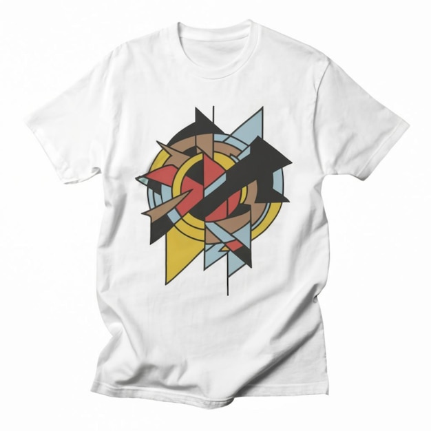 Illustration du design du T-shirt sur fond blanc