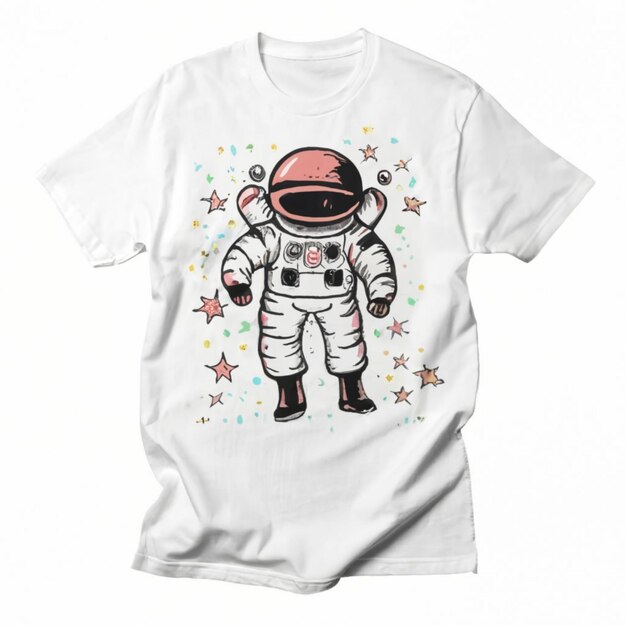 Illustration du design du T-shirt sur fond blanc