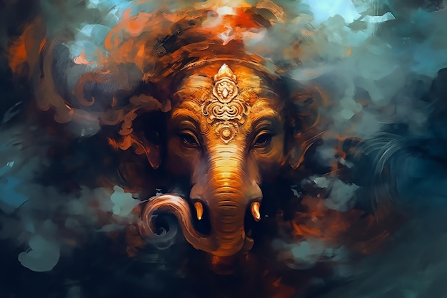 L'illustration du dieu hindou Ganesh