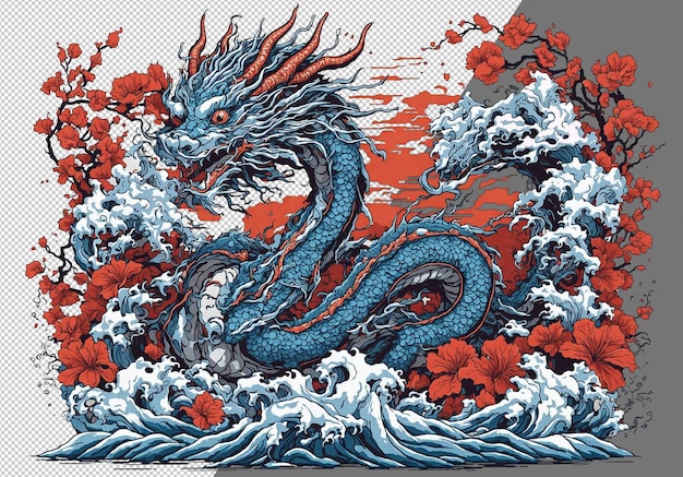 Illustration du dragon chinois