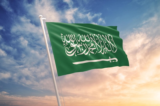 Illustration du drapeau de l'Arabie saoudite