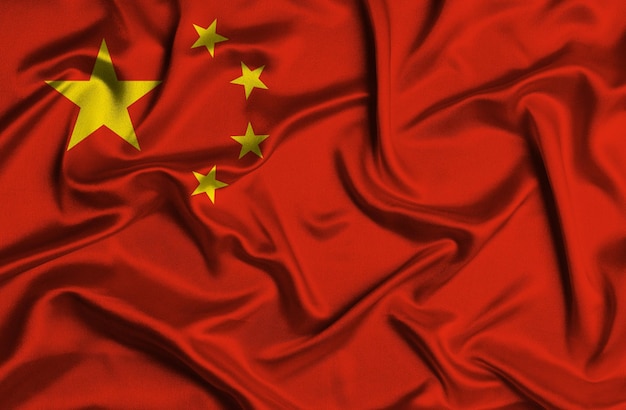 Photo illustration du drapeau de la chine