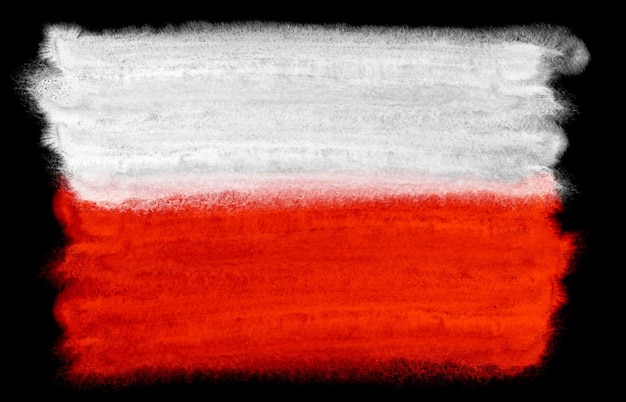 Illustration du drapeau de la Pologne