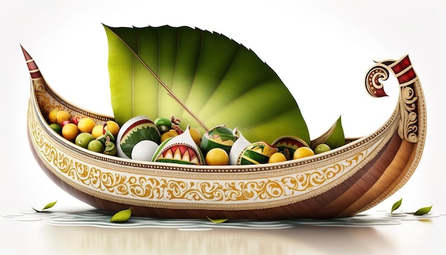 illustration du festival Happy Onam du sud de l'Inde-Kerala.