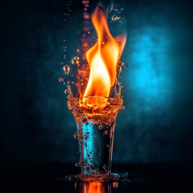 Photo l'illustration du feu et de l'eau