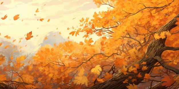 illustration du feuillage d'automne