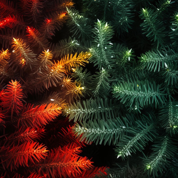 illustration du feuillage rouge de l'arbre de Noël décoration de vacances arrière