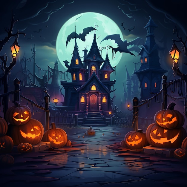 illustration du fond d'écran d'Halloween une peinture