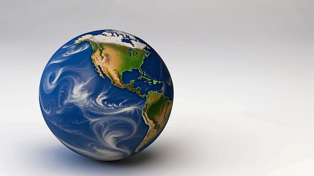 Photo illustration du globe terrestre ia générative