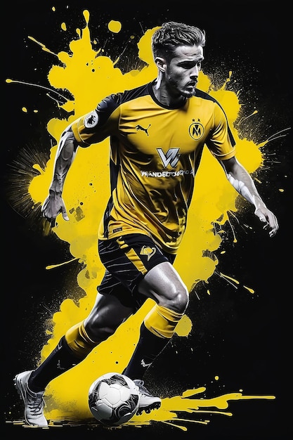 Illustration du joueur de football du Dynamo Wolverhampton Wanderers