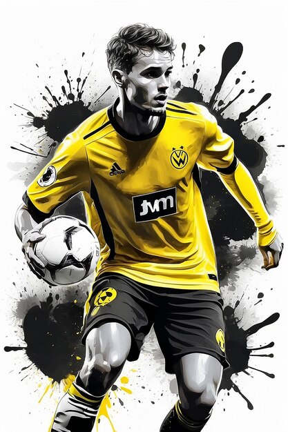 Illustration du joueur de football du Dynamo Wolverhampton Wanderers