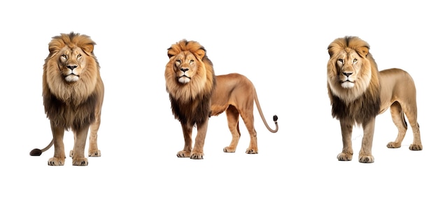 Photo illustration du lion à crinière visage de mammifère sauvage afrique chat africain crinière lion