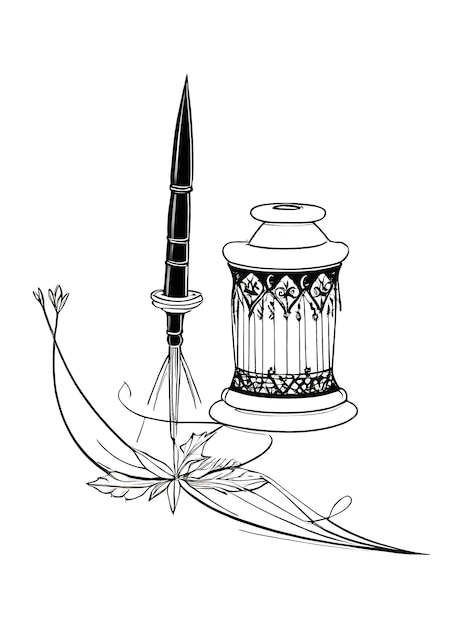 Illustration du logo de l'article de couture au fil à aiguille