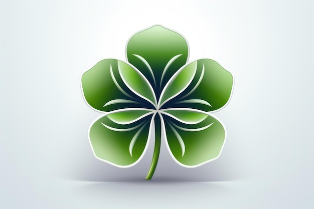Photo l'illustration du logo de la belle fleur de trèfle