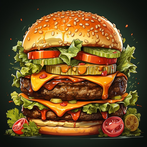 illustration du logo du burger