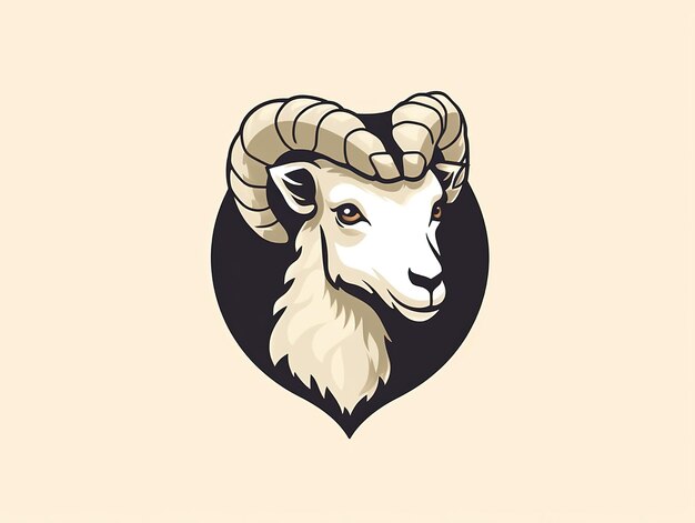 illustration du logo du mouton isolée sur le fond