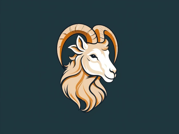 illustration du logo du mouton isolée sur le fond