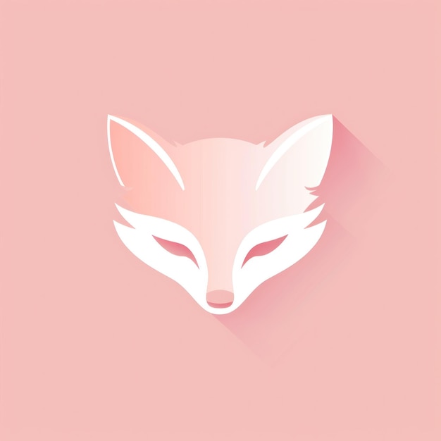 Photo l'illustration du logo de la fox de dessin animé souriante avec une esthétique de conception plate moderne