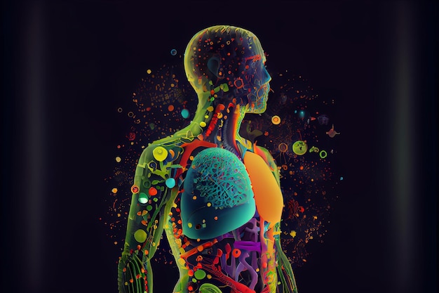 Illustration du microbiote humain