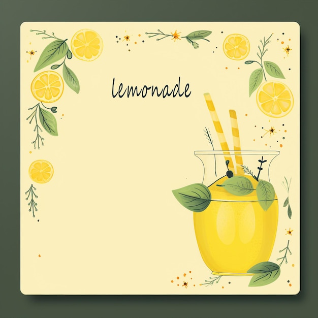 illustration du modèle de fond de jus de citron