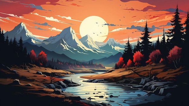 Illustration du Mont Fuji