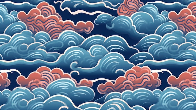 illustration du motif de nuages abstraits pour le fond
