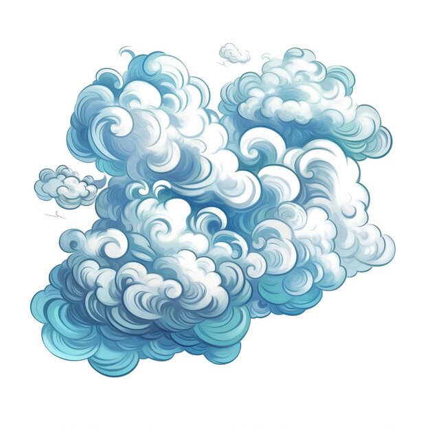 Photo illustration du nuage bleu