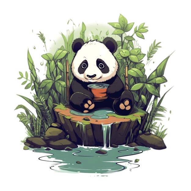 Photo illustration du panda