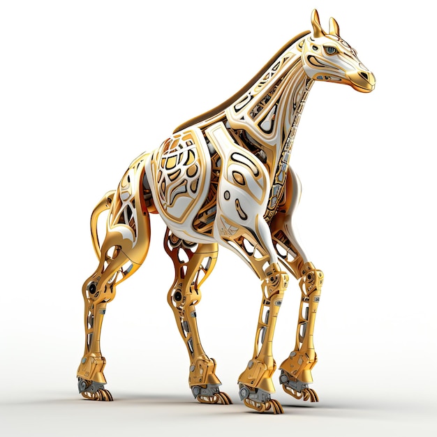 illustration du personnage de girafes réglage des girafes du robot