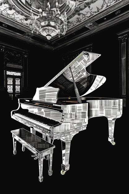 Photo illustration du piano