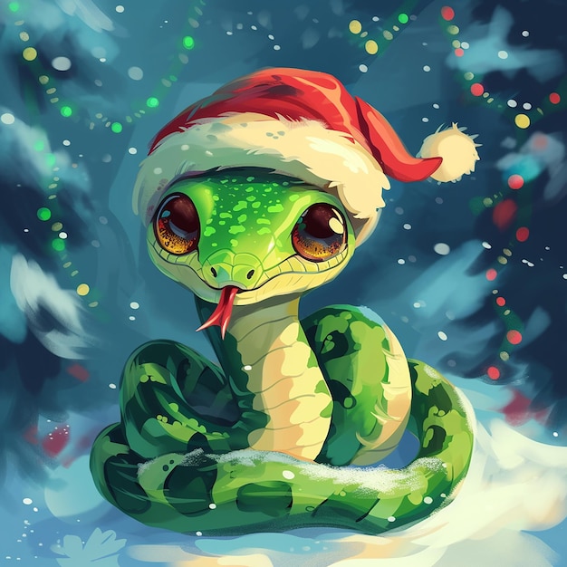 L'illustration du serpent de Noël de l'année 2025