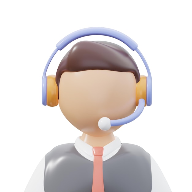 illustration du service client 3d