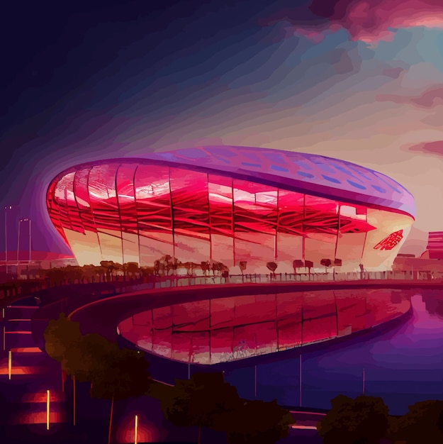 Illustration du stade de la coupe du monde qatar 2022