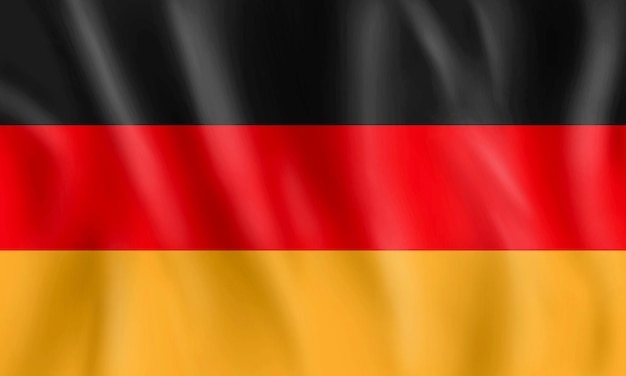 Illustration du style 3d du drapeau allemand