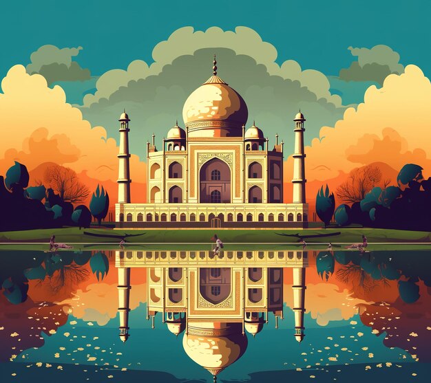 Photo illustration du taj mahal